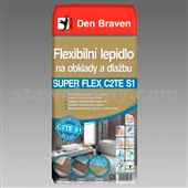DEN BRAVEN Flexibilní lepidlo na obklady a dlažbu SUPER FLEX C2TES1 25kg šedá